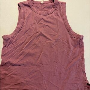 Lululemon size 2 Tank Top Embroidered Logo Mauve Cropped Crop
